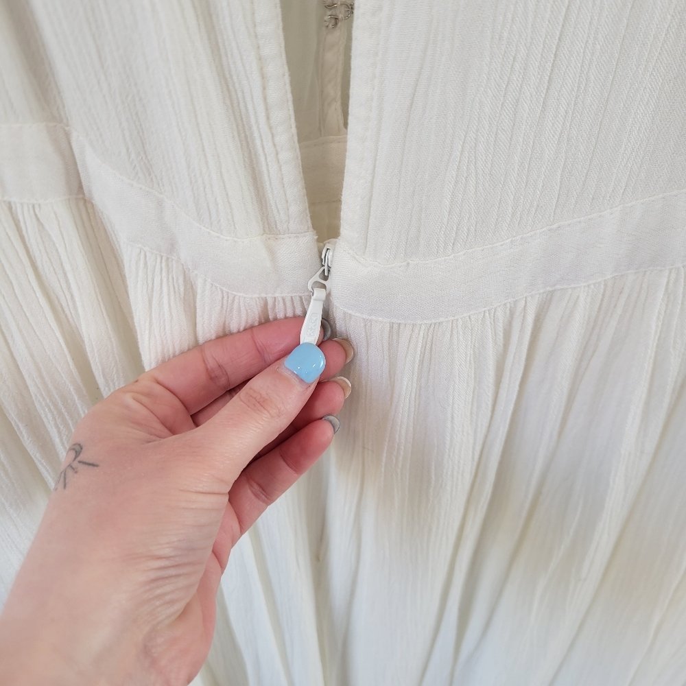 Lulus White Embroidered Boho Dress Open Back Tank Style Women’s XL? - Picture 5 of 5